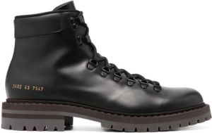 Common Projects lace-up leather ankle boots Black