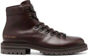 Common Projects lace-up leather ankle boots Brown
