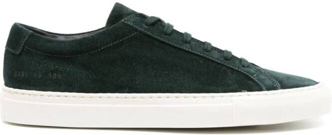 Common Projects lace-up suede sneakers Green