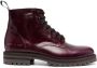 Common Projects number-motif combat boots Red - Thumbnail 1