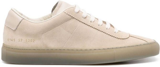 Common Projects stamped-numbers suede sneakers Neutrals
