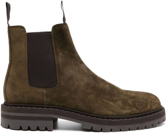 Common Projects suede Chelsea boots Green