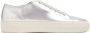 Common Projects Tournament Low metallic-leather sneakers Silver - Thumbnail 1