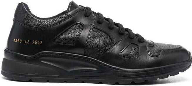 Common Projects Track Technical leather low-top sneakers Black