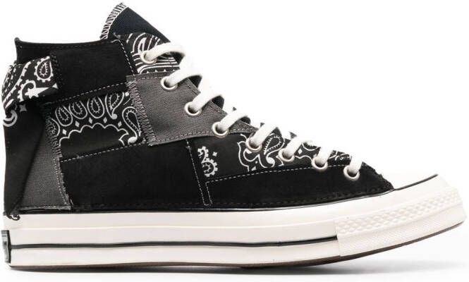 Converse Chuck 70 patchwork high-top sneakers Black