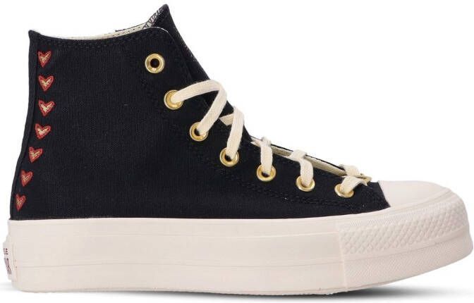 Converse Chuck Taylor All Star Hearts platform sneakers Black