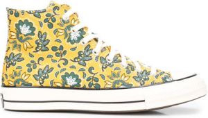 Converse floral-print high-top sneakers Yellow