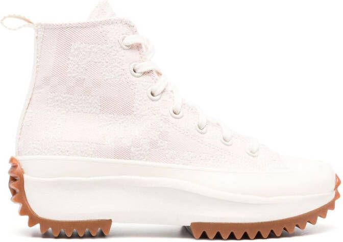Converse jacquard hi-top sneakers Pink