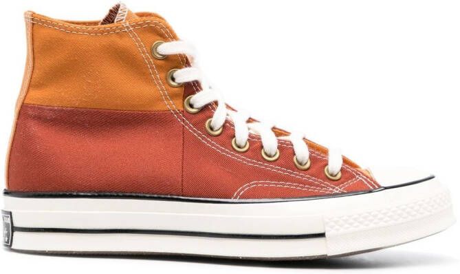 Converse logo-detail lace-up sneakers Orange
