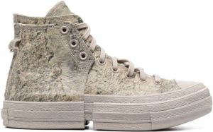 Converse patchwork high-top sneakers Grey