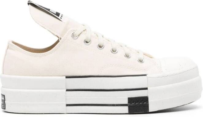 Converse x DRKSHDW oversized-tongue lace-up sneakers Neutrals