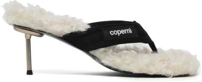 Coperni 55mm logo-appliqué T-bar sandals Neutrals