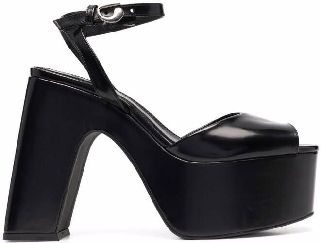 Coperni platform-sole sandals Black
