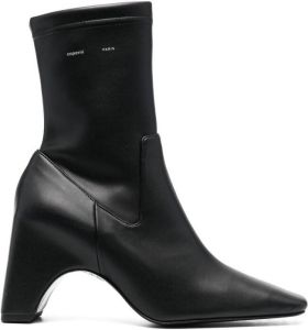 Coperni square-toe ankle boots Black