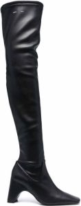 Coperni stretch vegan-leather thigh-high boots Black