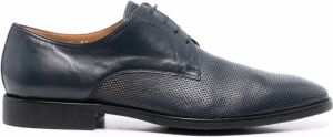 Corneliani perforated leather oxford shoes Blue