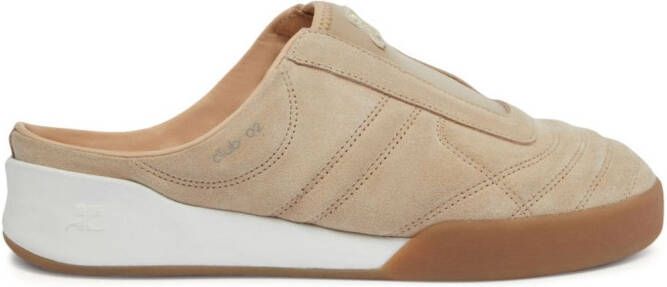 Courrèges Club 02 suede mules Neutrals