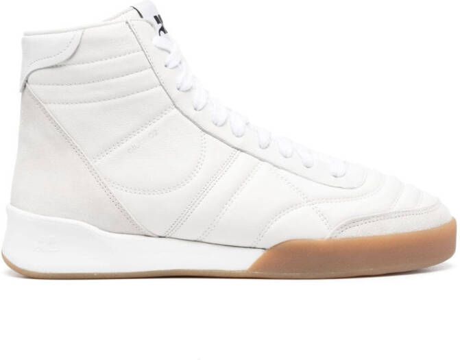Courrèges Club02 lace-up leather sneakers White