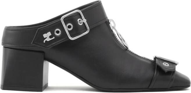 Courrèges Gogo 55mm leather mules Black