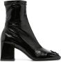 Courrèges Iconic 80mm textured-leather boots Black - Thumbnail 1