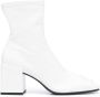 Courrèges leather ankle boots White - Thumbnail 1