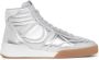 Courrèges Mid Club 02 leather sneakers Silver - Thumbnail 1