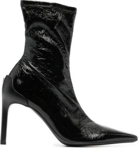 Courrèges poited-toe 90mm boots Black
