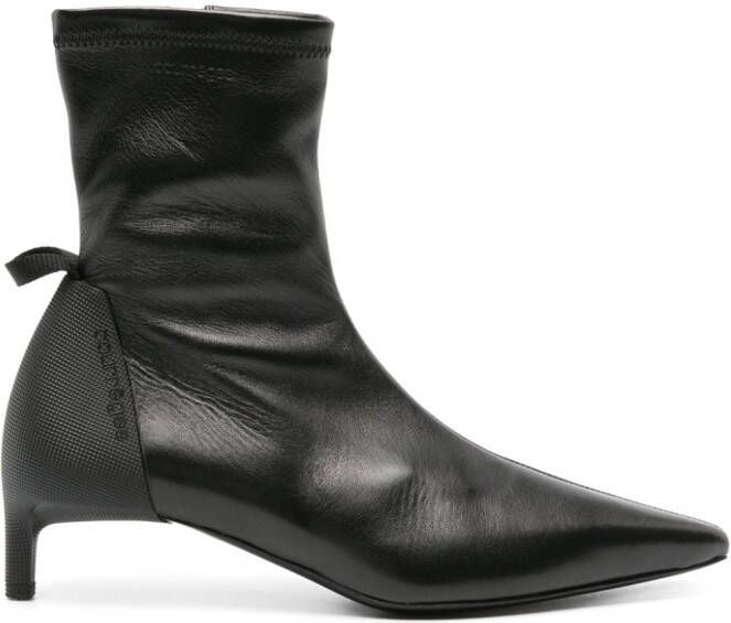 Courrèges Scuba 45mm leather boots Black