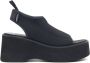 Courrèges Scuba Wave 90mm platform sandals Black - Thumbnail 1