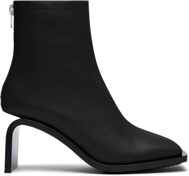 Courrèges Stream leather ankle boots Black