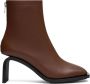 Courrèges Stream leather ankle boots Brown - Thumbnail 1