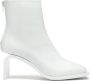 Courrèges Stream leather ankle boots White - Thumbnail 1