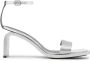 Courrèges Stream Mirror 70mm leather sandals Silver - Thumbnail 1