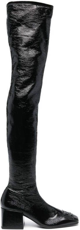 Courrèges thigh-high 70mm boots Black