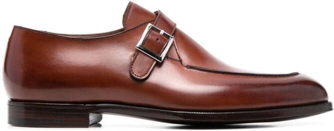 Crockett & Jones Lawrence buckled monk shoes Brown