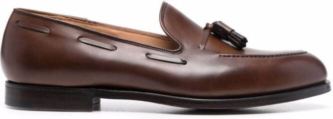 Crockett & Jones tasseled leather loafers Brown