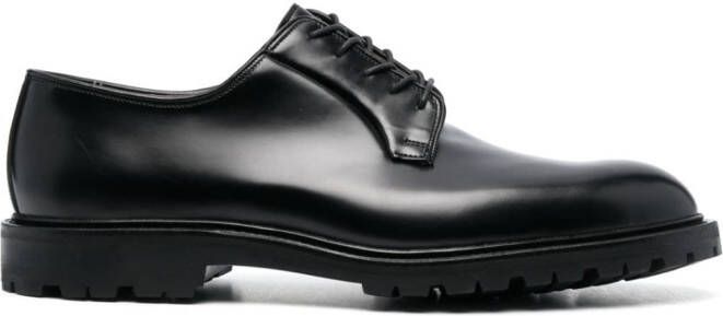 Crockett & Jones lace-up leather derby shoes Black