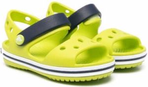 Crocs Kids round-toe colour-block sandals Green