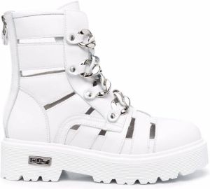 Cult chunky lace-up boots White