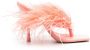 Cult Gaia feather-detail 115mm sandals Pink - Thumbnail 1
