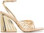 Cult Gaia Inka Mini 110mm leather sandals Gold - Thumbnail 1