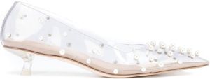 Cult Gaia Roxy pearl kitten-heel pumps White