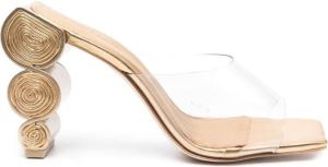 Cult Gaia square-toe mules Gold