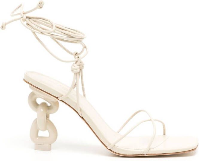 Cult Gaia Zadie 95mm strappy sandals White