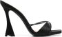 D'ACCORI 100mm Lust satin mules Black - Thumbnail 1