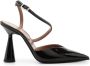 D'ACCORI 100mm pointed-toe leather sandals Brown - Thumbnail 1