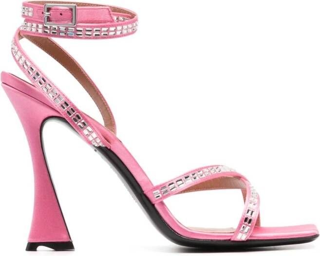 D'ACCORI Carre 100m crystal-embellished sandals Pink