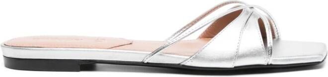 D'ACCORI Lust leather sandals Silver