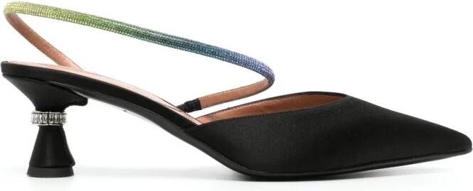 D'ACCORI pointed-toe strap-detail pumps Black