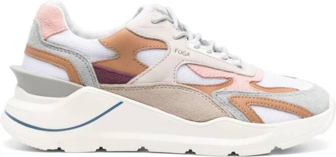 D.A.T.E. Fuga panelled chunky sneakers Neutrals